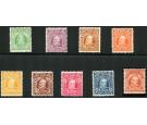 SG387-394. 1909 Set of 9. Superb fresh mint...