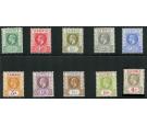 SG108-117. 1921 Set of 10. Very fine mint with bright strong col