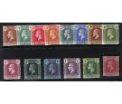 SG69-83. 1921 Set of 14. Brilliant fresh mint...