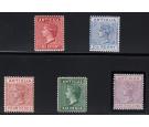 SG25-30. 1884 Set of 5. Superb fresh mint...