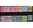 SG153-167. 1906 Set of 15. Choice superb fresh mint...