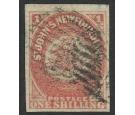 SG23. 1861 1/- Rose-lake. Very fine used large margined...