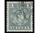 SG149a. 1950 4c Grey: Error "Perf. 14 1/2 x 14". A "Key" B.W.I. 