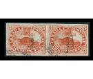 SG5. 1852 3d Red. Select superb used pair with large margins...