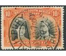 SG163. 1910 10/- Deep myrtle and orange. Superb fine used...