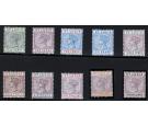 SG43-52. 1891 Set of 10. Superb fresh mint...