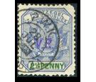 SG4. 1900 2 1/2d Blue and green. Superb fine used...