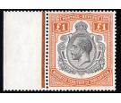 SG107. 1927 £1 Brown-orange. Post Office fresh U/M mint margina