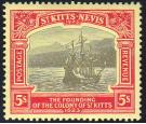 SG59. 1923 5/- Black and red/pale yellow. Brilliant fresh perfec