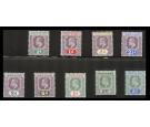 SG54-62. 1904 Set of 9. Superb fresh mint...