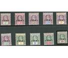 SG57s-66s. 1902 Set of 10 'SPECIMEN'. Superb mint...