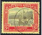 SG59. 1923. 5/- Black and red/pale yellow. Exceptionally fine us