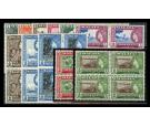 SG39-49. 1957 Set of 11. Brilliant fresh U/M blocks of 4...