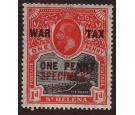 SG87s. 1916 1d+1d Black and Scarlet. "SPECIMEN' Brilliant U/M