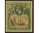 SG95b. 1922 5/- Grey and green. 'Torn Flag'. Superb fresh...