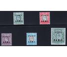 SG 010-013s,015s. 1904 Set of 5. 'SPECIMEN'. Superb fresh mint..