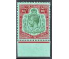 SG96eh. 1919 10/- Green and deep scarlet/green. "Bullet holes" f