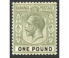 SG89. 1912 £1 Dull green and black. Perfectly centered mint...