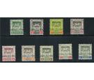 SG30-38. 1922 Set of 9. Superb fine and fresh mint...