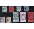 SG56-64. 1904 Set of 9. Choice superb fine used...