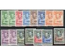 SG118-128. 1938 Set plus extra shades, U/M mint...