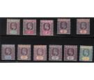 SG49-57. 1904 Set of 11. Complete with chalky papers. Superb fre