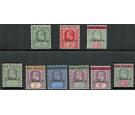 SG1-9. 1908 Set of 9. Choice superb fresh mint...