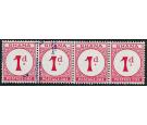 SG D19c Variety. 1965 1p on 1d Red. 'Surcharge Omitted. In Pair'