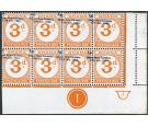 SG D21 Variety. 1965 3p on 3d Orange. ERROR: (Value Only) Omitte