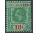 SG35. 1924 10/- Green and red. Superb fine used...