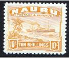 SG39B. 1937 10/- Yellow. Shiny paper. Brilliant fresh U/M mint..