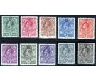 SG11-20. 1933. Set of 10. Superb well centred mint...