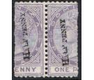 SG12. 1883 1/2d on half 1d Lilac. 'Bisect'. Superb fresh mint pa