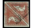 SG1a. 1853 1d Deep brick-red. Superb used pair...