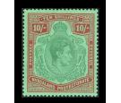 SG142a. 1938 10/- Bluish green and brown-red/pale green. U/M min