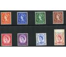 SG599-609. 1959 Set of 8. Phosphor-graphite. U/M mint..