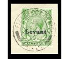 SG S1. 1916 1/2d Green. Brilliant fine used on piece...