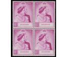 SG51. 1948 10/- Bright purple. Post Office fresh U/M block...