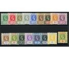 SG86-102. 1912 Set of 17. Choice superb fresh mint...