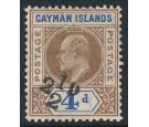 SG35. 1908 2 1/2d on 4d Brown and blue. Superb fresh mint...