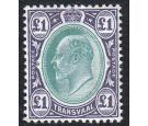 SG258. 1903 £1 Green and violet. Very fine perfectly centred mi
