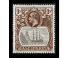 SG18b. 1924 1/- Grey-black and brown. 'Torn Flag'. Brilliant fre