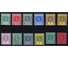 SG1-12. 1914 Set of 12. Brilliant fresh mint...