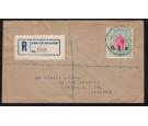 SG62. 1917 50r Carmine and green. Neat Registered Cover...