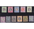 SG21a-32a. 1904 Set of 12. Chalk-paper. Superb fresh mint...