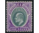 SG32ab. 1907 Â£1 Green and violet. Brilliant fresh mint...