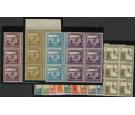 SG90-103. 1927 Set of 14. Brilliant U/M blocks...