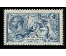 SG417. 1919 10/- Dull grey-blue. Superb fresh mint...