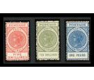 SG290-292. 1904 5/- to £1. Choice superb fresh  mint...