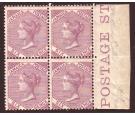 SG5. 1860 6d Dull Lilac. Wonderfully fine mint marginal block.